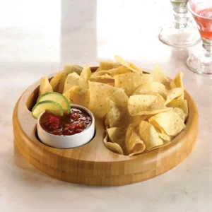 Bamboo Nacho & Dip Serving Tray (1)