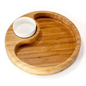 Bamboo Nacho & Dip Serving Tray (2)