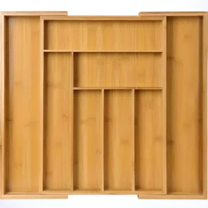 Expandable Bamboo Utensil Drawer Organizer