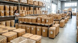 bamboo laundry basket wholesale