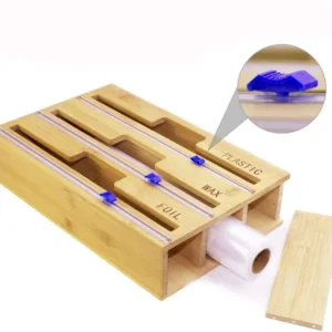 3-in-1 Bamboo Foil & Plastic Wrap Dispenser (1)