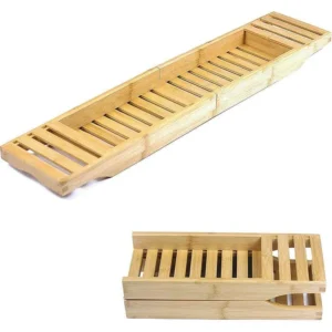 Adjustable Bamboo Bath Tray for Tub (1)