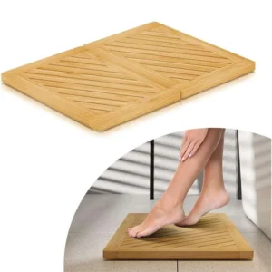 Foldable Bamboo Bath Mat for Indoor & Outdoor (1)