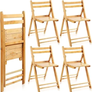 Foldable Bamboo Patio Chairs for Kitchen & Events (1)