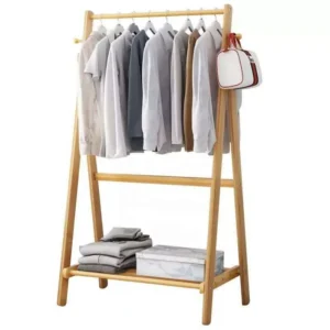 Freestanding Bamboo Clothes Rack (2)