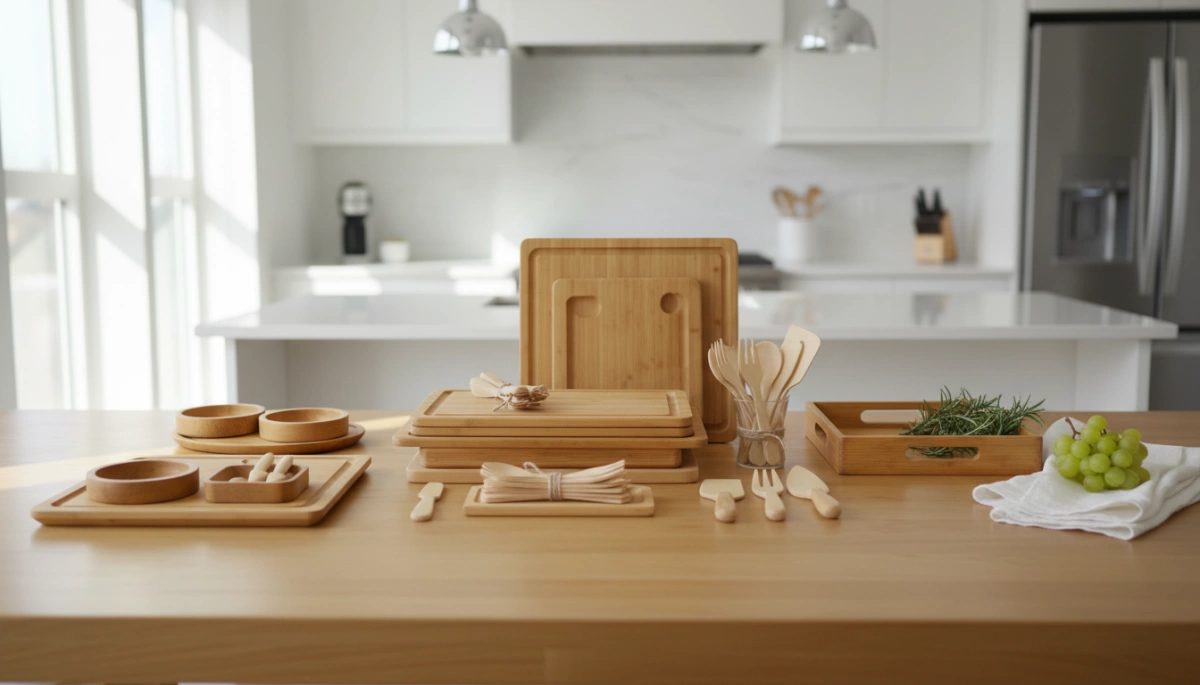 bamboo charcuterie accessories for bulk sets