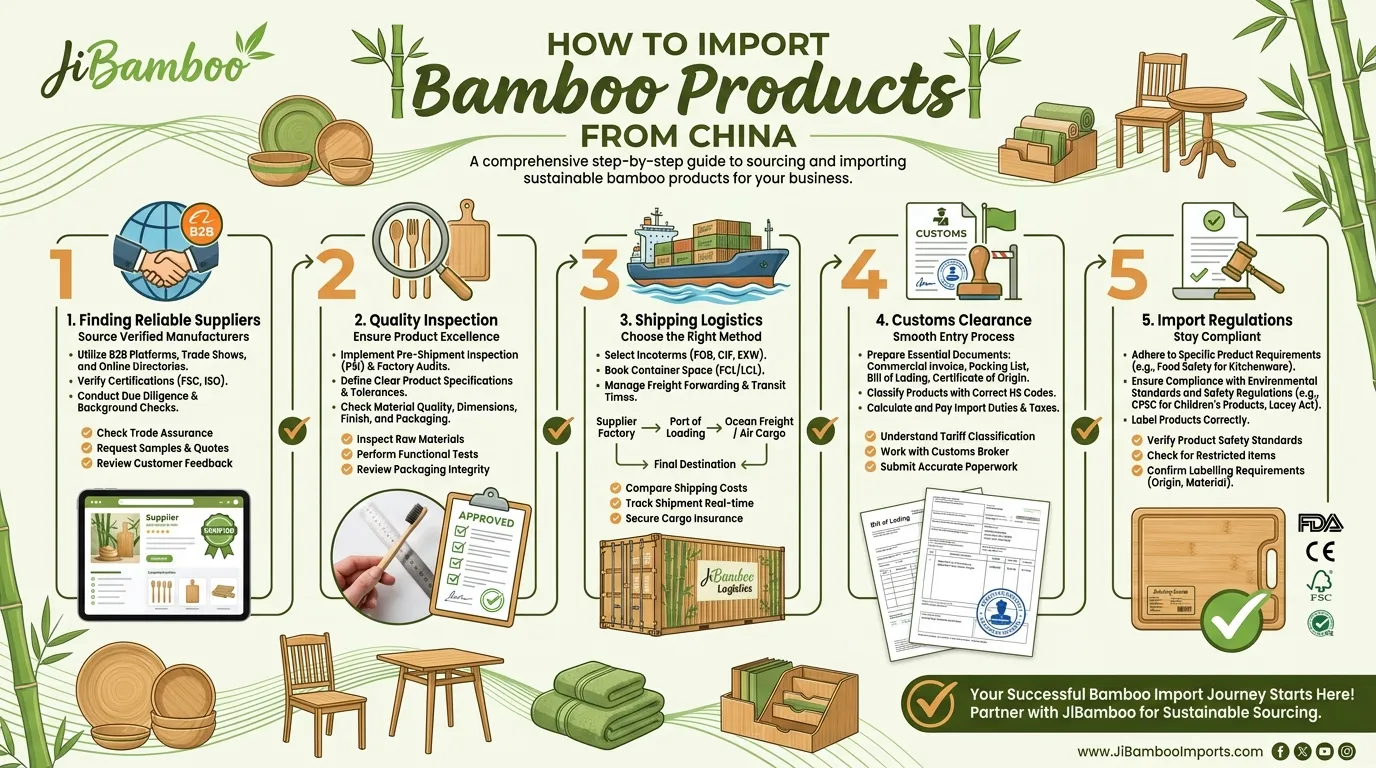 how to import bamboo products from china